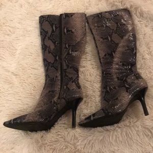Snakeskin boots by Nine West